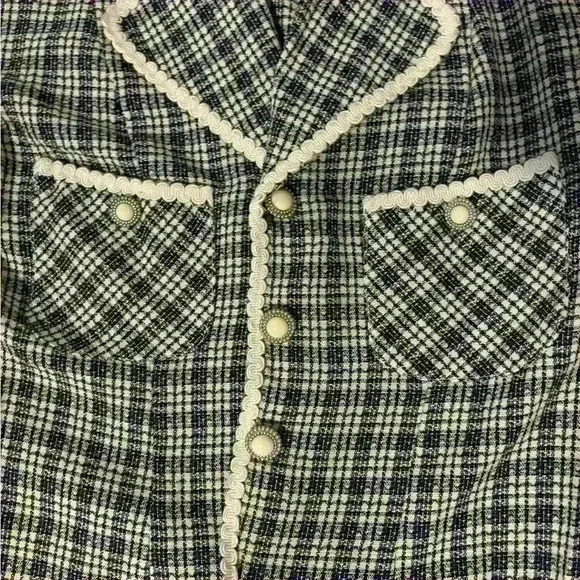Veronica Beard Inspired Navy Plaid Blazer By New York Style Sz 10 NWOT - Picture 2 of 7